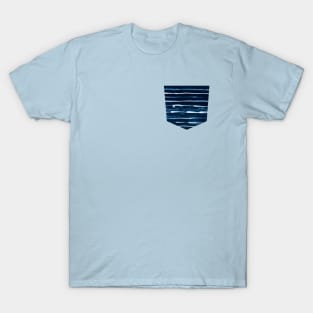 Pocket- electric ink stripes T-Shirt